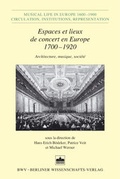 Cover: Espaces et lieux de concert en Europe 1700 - 1920 - BWV Berliner Wissenschafts-Verlag