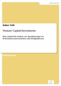 Cover: Venture Capital Investments - diplom.de