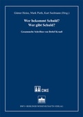 Cover: Wer bekommt Schuld? Wer gibt Schuld? - Berliner Wissenschafts-Verlag