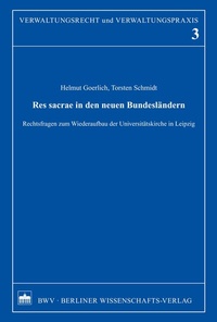 Abbildung von: Res sacrae in den neuen Bundesländern - Berliner Wissenschafts-Verlag