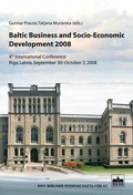 Cover: Baltic Business and Socio-Economic Development 2008 - Berliner Wissenschafts-Verlag