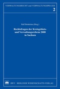 Cover: Rechtsfragen der Kreisgebiets- und Verwaltungsreform 2008 in Sachsen - Berliner Wissenschafts-Verlag