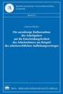 Bild: Die unzulässige Einflussnahme des Arbeitgebers auf die Entscheidungsfreiheit des Arbeitnehmers am Beispiel des arbeitsrechtlichen Aufhebungsvertrages - Berliner Wissenschafts-Verlag