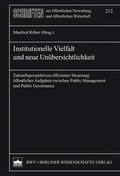 Cover: Institutionelle Vielfalt und neue &Uuml;bersichtlichkeit - Berliner Wissenschafts-Verlag