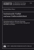 Cover: Institutionelle Vielfalt und neue &Uuml;bersichtlichkeit - Berliner Wissenschafts-Verlag