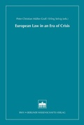 Cover: European Law in an Era of Crisis - Berliner Wissenschafts-Verlag