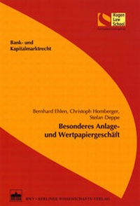 Abbildung von: Besonderes Anlage- und Wertpapiergeschäft - Berliner Wissenschafts-Verlag