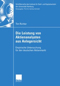 Abbildung von: Die Leistung von Aktienanalysten aus Anlegersicht - Deutscher Universitätsverlag