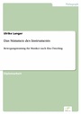 Cover: Das Stimmen des Instruments - diplom.de