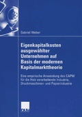 Cover: Eigenkapitalkosten ausgew&auml;hlter Unternehmen auf Basis der modernen Kapitalmarkttheorie - Deutscher Universit&auml;tsverlag