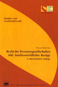 Abbildung von: Recht der Personengesellschaften inkl. familienrechtlicher Bezüge - Berliner Wissenschafts-Verlag