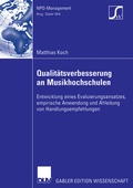 Cover: Qualit&auml;tsverbesserung an Musikhochschulen - Deutscher Universit&auml;tsverlag