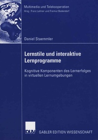 Enlarge image Cover: Lernstile und interaktive Lernprogramme - Deutscher Universitätsverlag