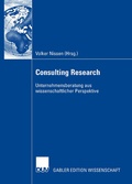 Cover: Consulting Research - Deutscher Universit&auml;tsverlag