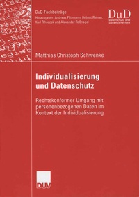 Abbildung von: Individualisierung und Datenschutz - Deutscher Universitätsverlag