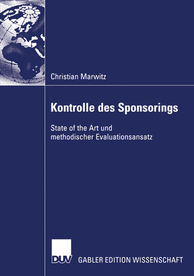 Abbildung von: Kontrolle des Sponsorings - Deutscher Universitätsverlag