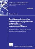 Bild: Post-Merger-Integration bei europ&auml;isch-japanischen Unternehmenszusammenschl&uuml;ssen - Deutscher Universit&auml;tsverlag