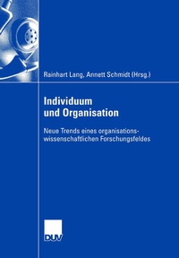 Abbildung von: Individuum und Organisation - Deutscher Universitätsverlag