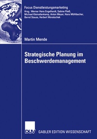 Abbildung von: Strategische Planung im Beschwerdemanagement - Deutscher Universitätsverlag