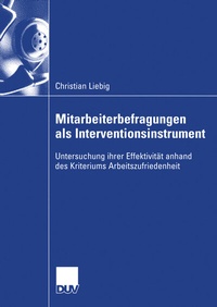 Abbildung von: Mitarbeiterbefragungen als Interventionsinstrument - Deutscher Universitätsverlag