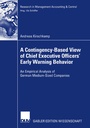 Cover: A Contingency-Based View of Chief Executive Officers' Early Warning Behaviour - Deutscher Universitätsverlag