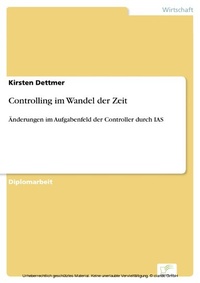 Abbildung von: Controlling im Wandel der Zeit - diplom.de