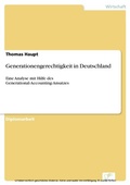 Cover: Generationengerechtigkeit in Deutschland - diplom.de