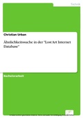 Cover: &Auml;hnlichkeitssuche in der 'Lost Art Internet Database' - diplom.de
