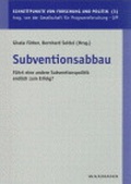 Cover: Subventionsabbau - Waxmann