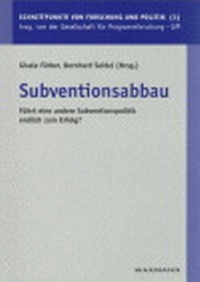 Enlarge image Cover: Subventionsabbau - Waxmann