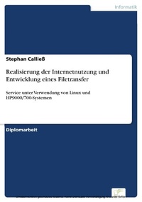 Abbildung von: Realisierung der Internetnutzung und Entwicklung eines Filetransfer - diplom.de