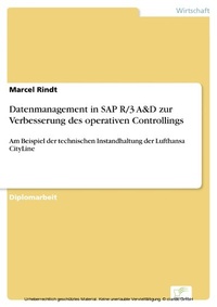 Abbildung von: Datenmanagement in SAP R/3 A&D zur Verbesserung des operativen Controllings - diplom.de