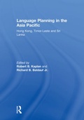 Cover: Language Planning in the Asia Pacific - Routledge