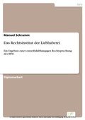 Cover: Das Rechtsinstitut der Liebhaberei - diplom.de