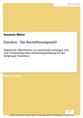 Cover: Emotion - Ein Beeinflussungsziel? - diplom.de