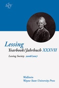 Cover: Lessing Yearbook / Jahrbuch XXXVII, 2006/2007 - Wallstein