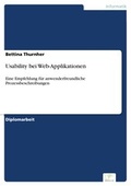 Cover: Usability bei Web-Applikationen - diplom.de