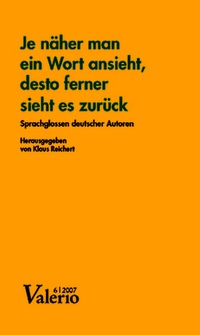 Abbildung von: Je näher man ein Wort ansieht, desto ferner sieht es zurück - Wallstein