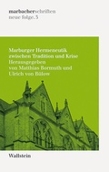 Cover: Marburger Hermeneutik zwischen Tradition und Krise - Wallstein