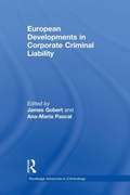 Cover: European Developments in Corporate Criminal Liability - Routledge