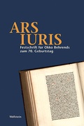 Cover: Ars Iuris - Wallstein