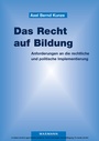 Cover: Das Recht auf Bildung - Waxmann Verlag GmbH