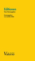 Cover: Editionen - Wallstein
