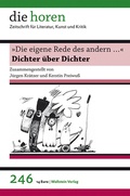Cover: &raquo;Die eigene Rede des andern .&laquo; - Wallstein