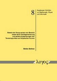 Abbildung von: Beweis der Kongruenzen von Berwick sowie deren Verallgemeinerung und weitere Anwendungen von Torsionspunkten auf elliptischen Kurven - Logos Berlin