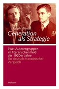 Cover: Generation als Strategie - Wallstein