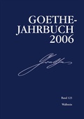Cover: Goethe-Jahrbuch 123, 2006 - Wallstein