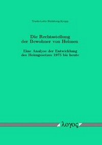 Abbildung von: Die Rechtsstellung der Bewohner von Heimen - Logos Berlin