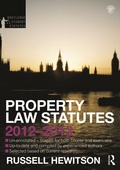 Cover: Property Law Statutes 2012-2013 - Routledge