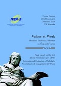 Cover: Values at Work -- Business Professors' Influence on Corporate Values - Logos Berlin